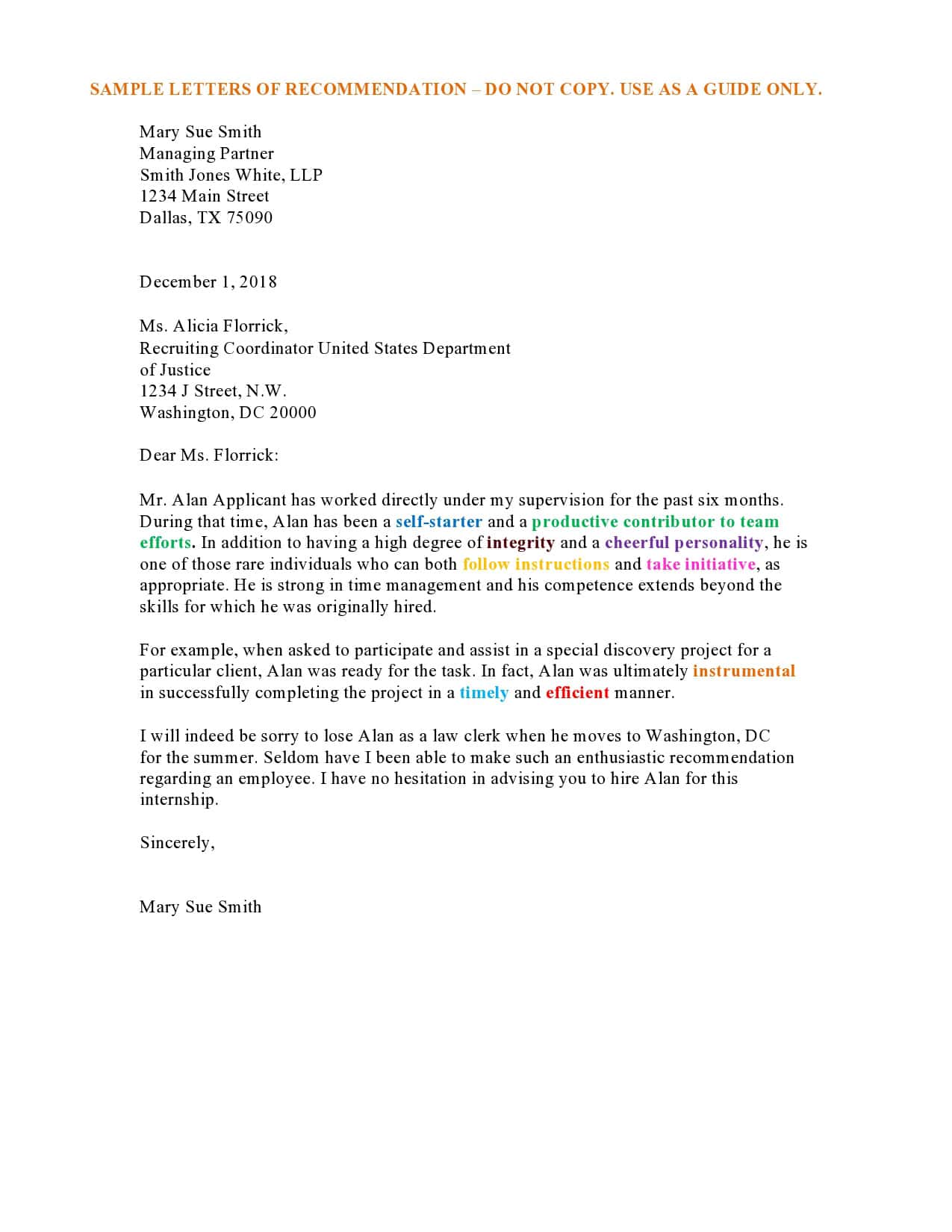 Sample For Law School Letter Of Recommendation Sample For Law School Letter Of Recommendation