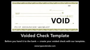 27+ Free Printable Voided Check Templates [PDF, Word]