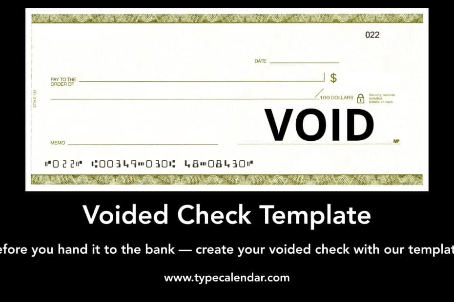 Voided Check