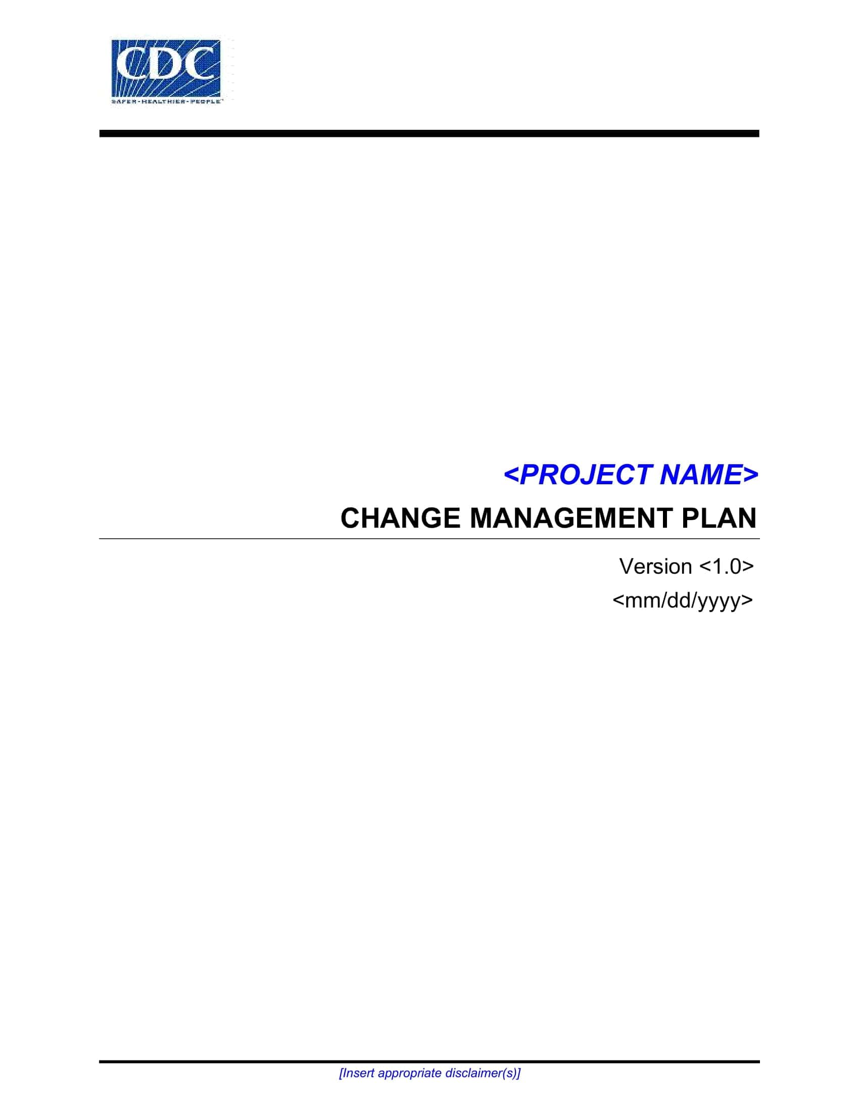 Word Change Management Plan Template Word Change Management Plan Template