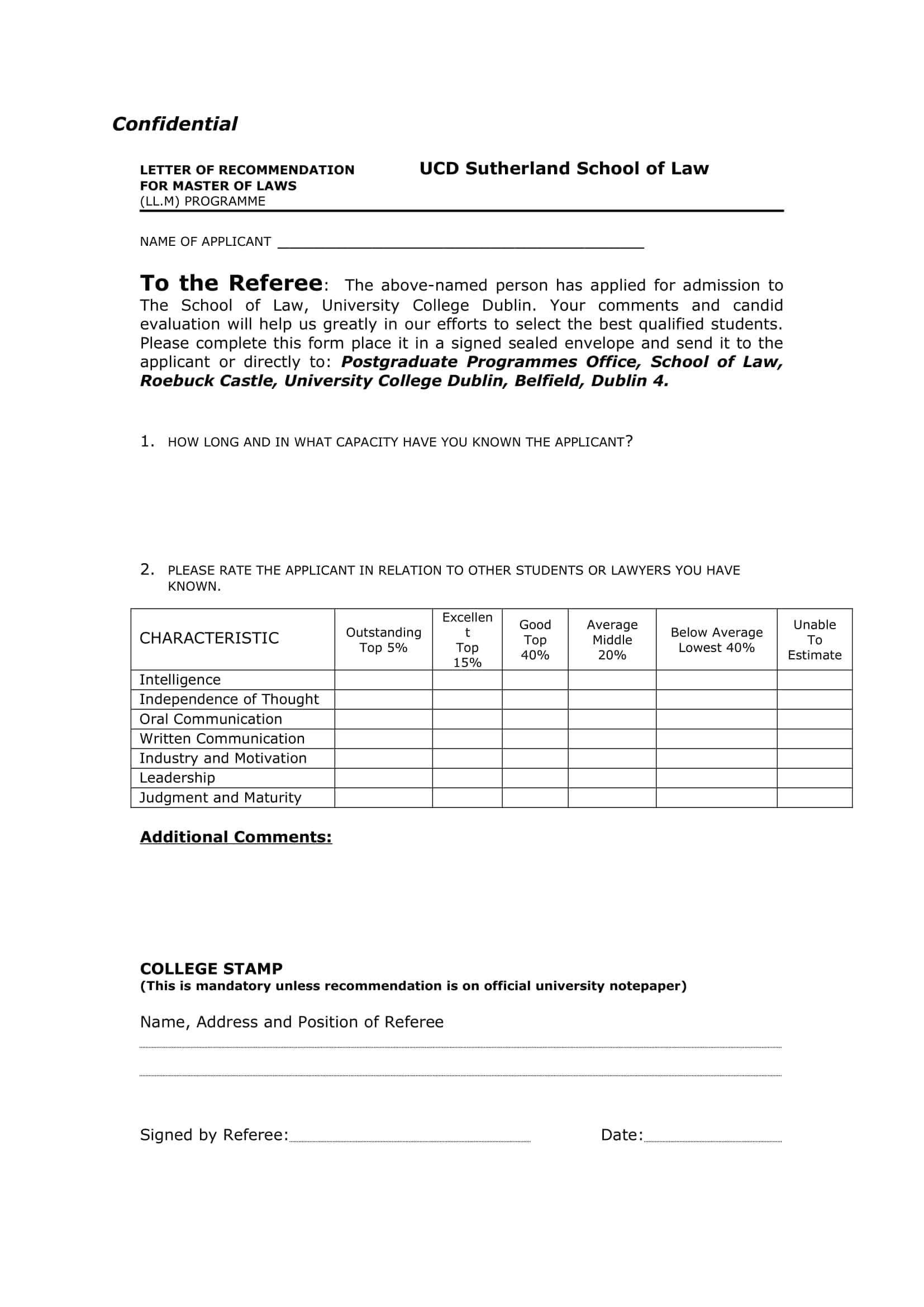 Word For Law School Letter Of Recommendation Word For Law School Letter Of Recommendation