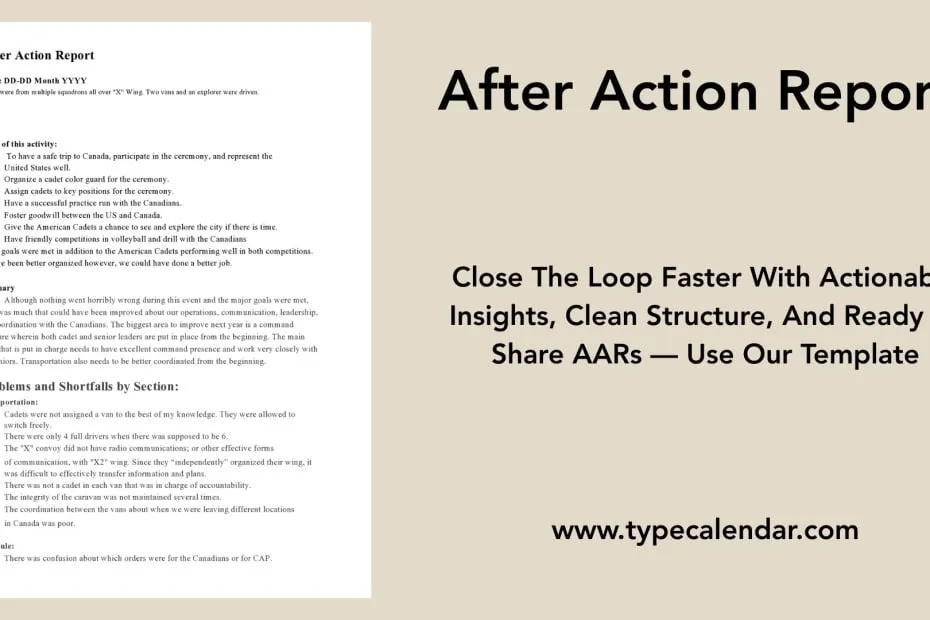 After Action Report