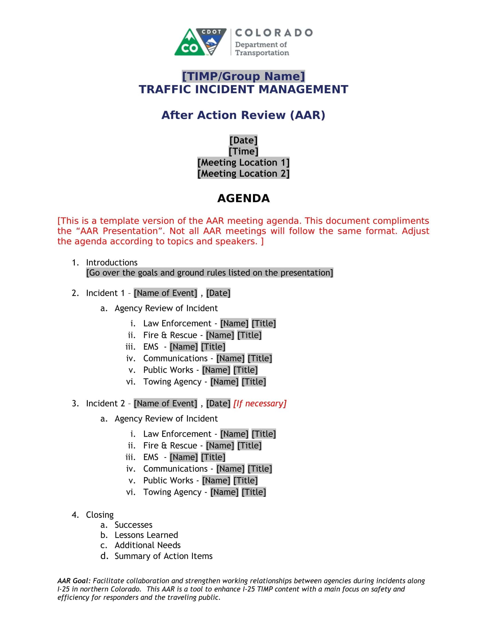 After Action Report Download Sample After Action Report Download Sample