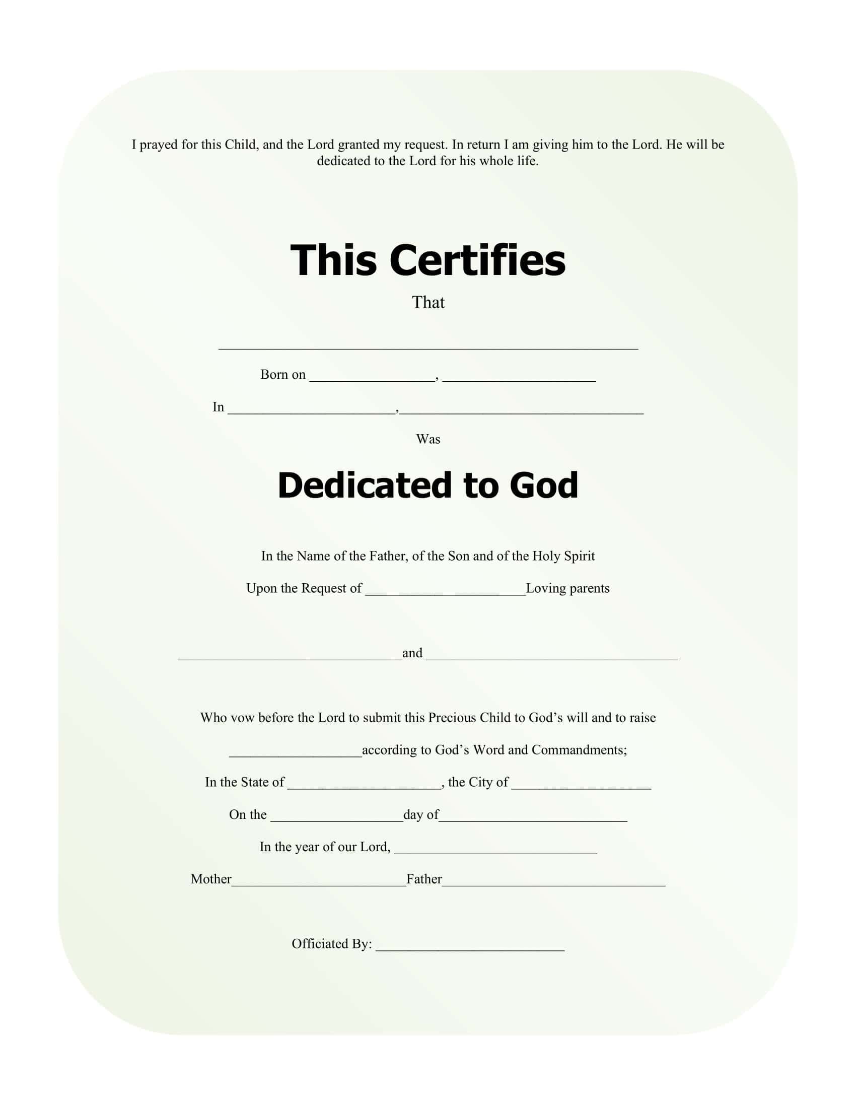 Baby Dedication Certificate Simple Pdf Baby Dedication Certificate Simple Pdf