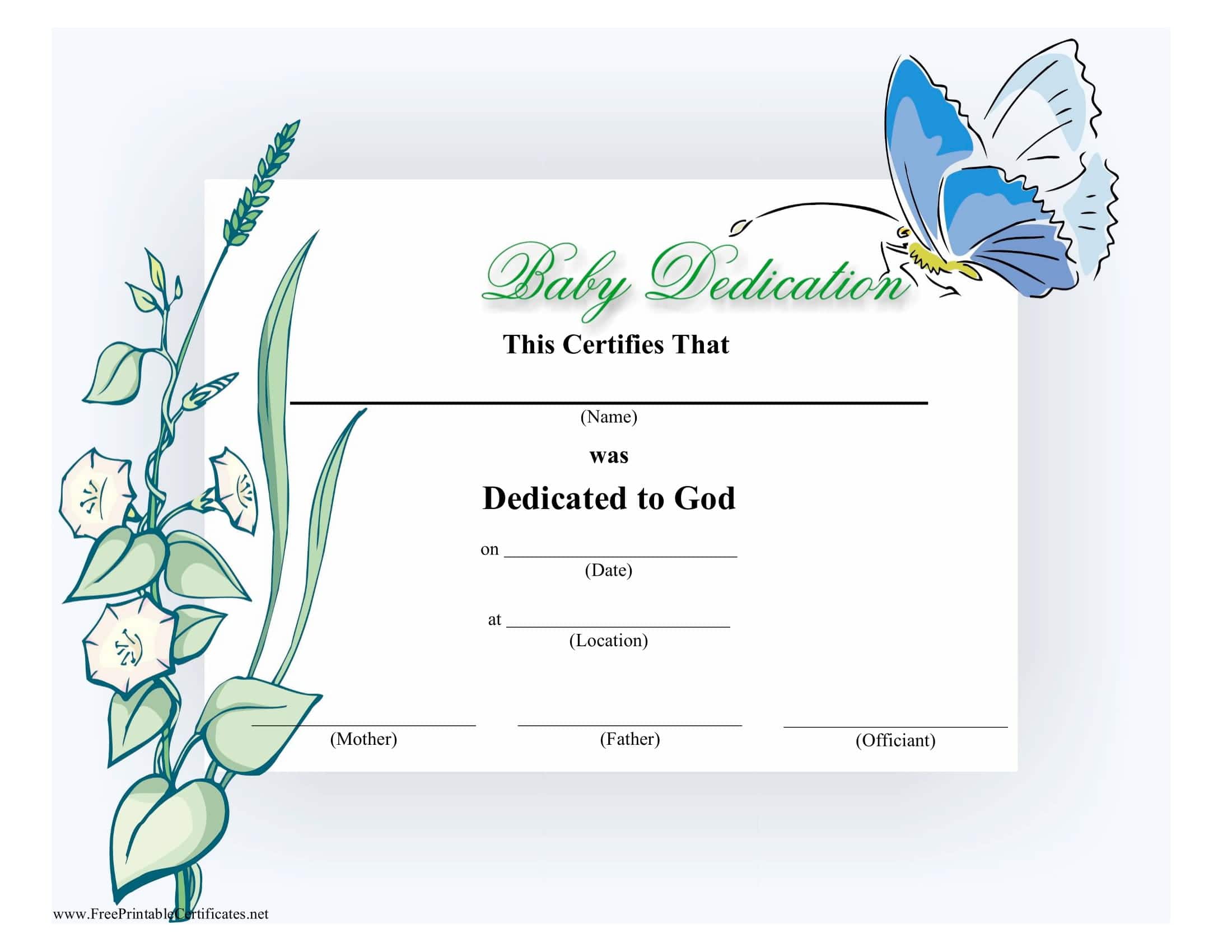 Baby Dedication Certificate Simple Word Baby Dedication Certificate Simple Word