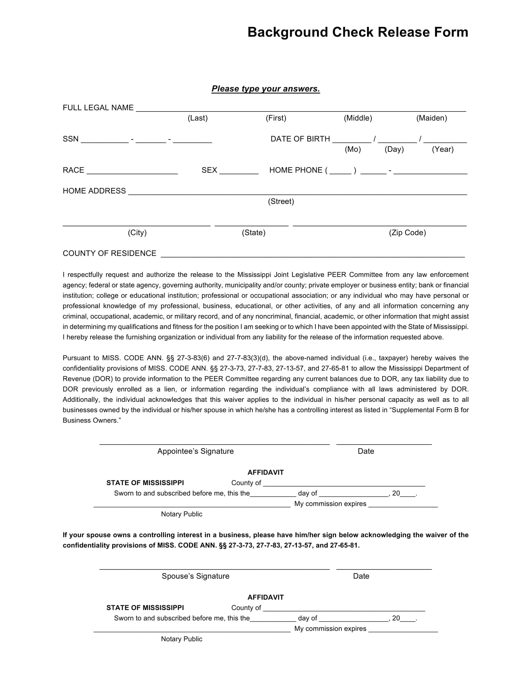 Background Check Authorization Form Editable Download Background Check Authorization Form Editable Download