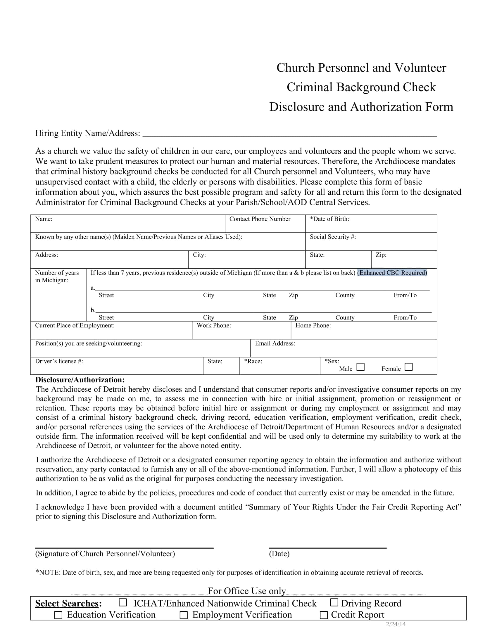 Background Check Authorization Form Fillable Download Background Check Authorization Form Fillable Download