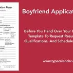 Boyfriend Application Form
