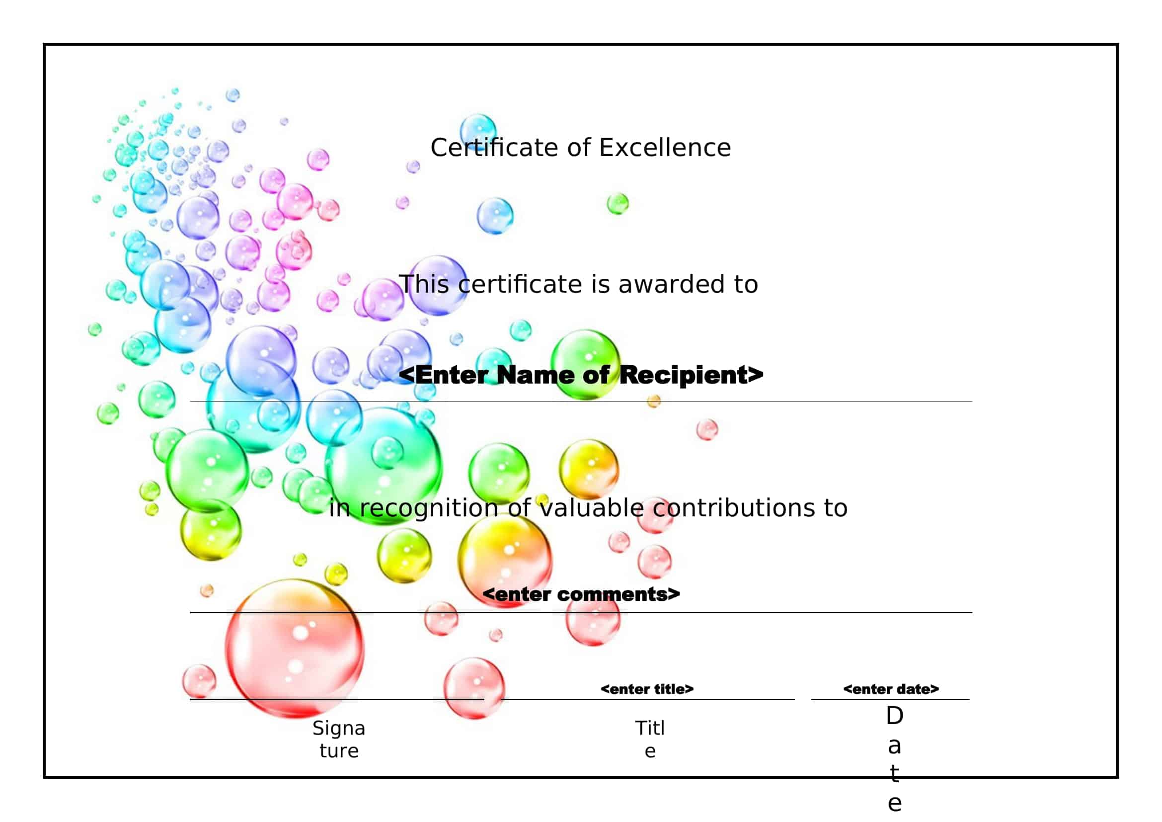 Certificate Of Excellence Fillable Pdf Certificate Of Excellence Fillable Pdf