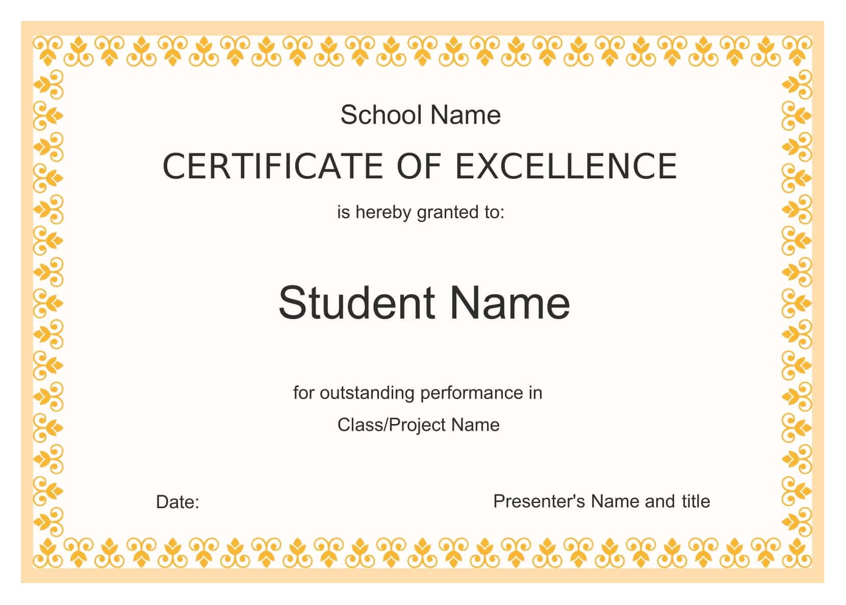 Certificate Of Excellence Pdf Certificate Of Excellence Pdf