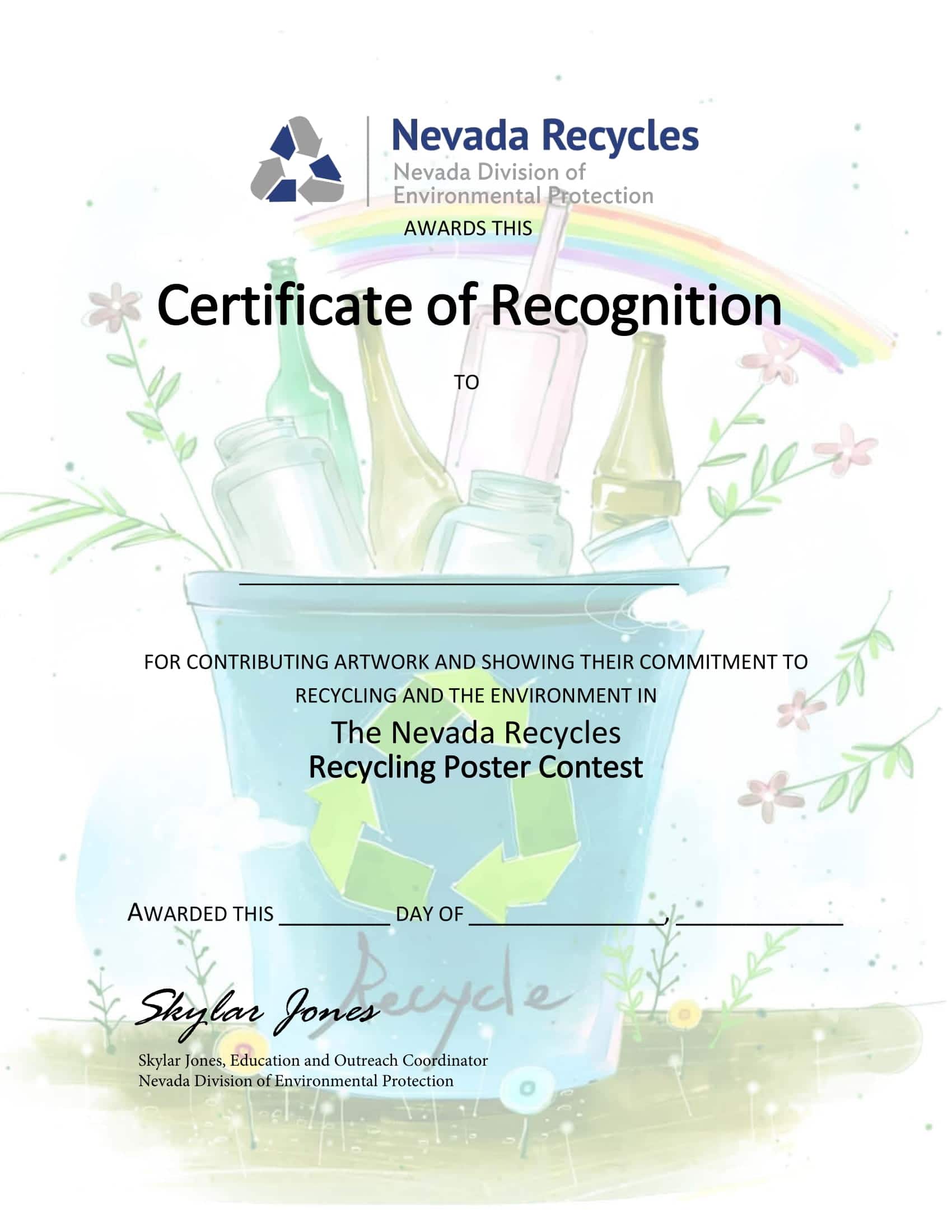 Certificate Of Recognition Example Certificate Of Recognition Example