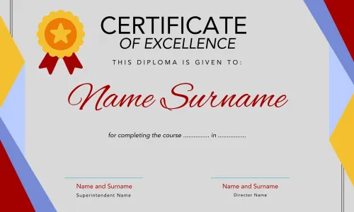 Free Printable Certificate of Excellence Templates