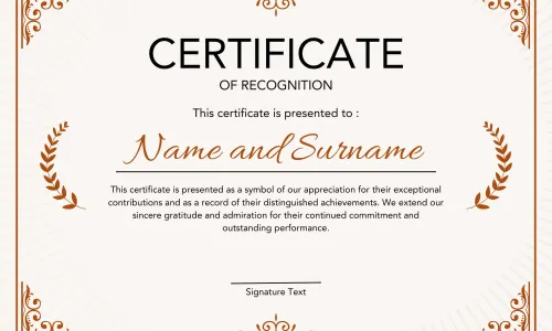 Free Printable Certificate of Recognition Templates