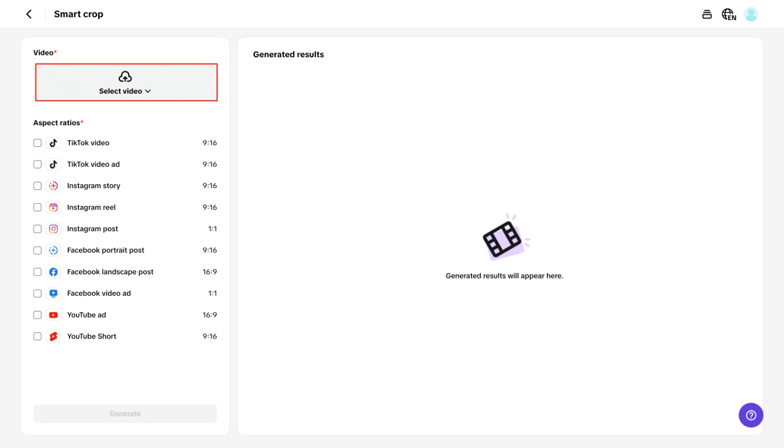 Crop your videos