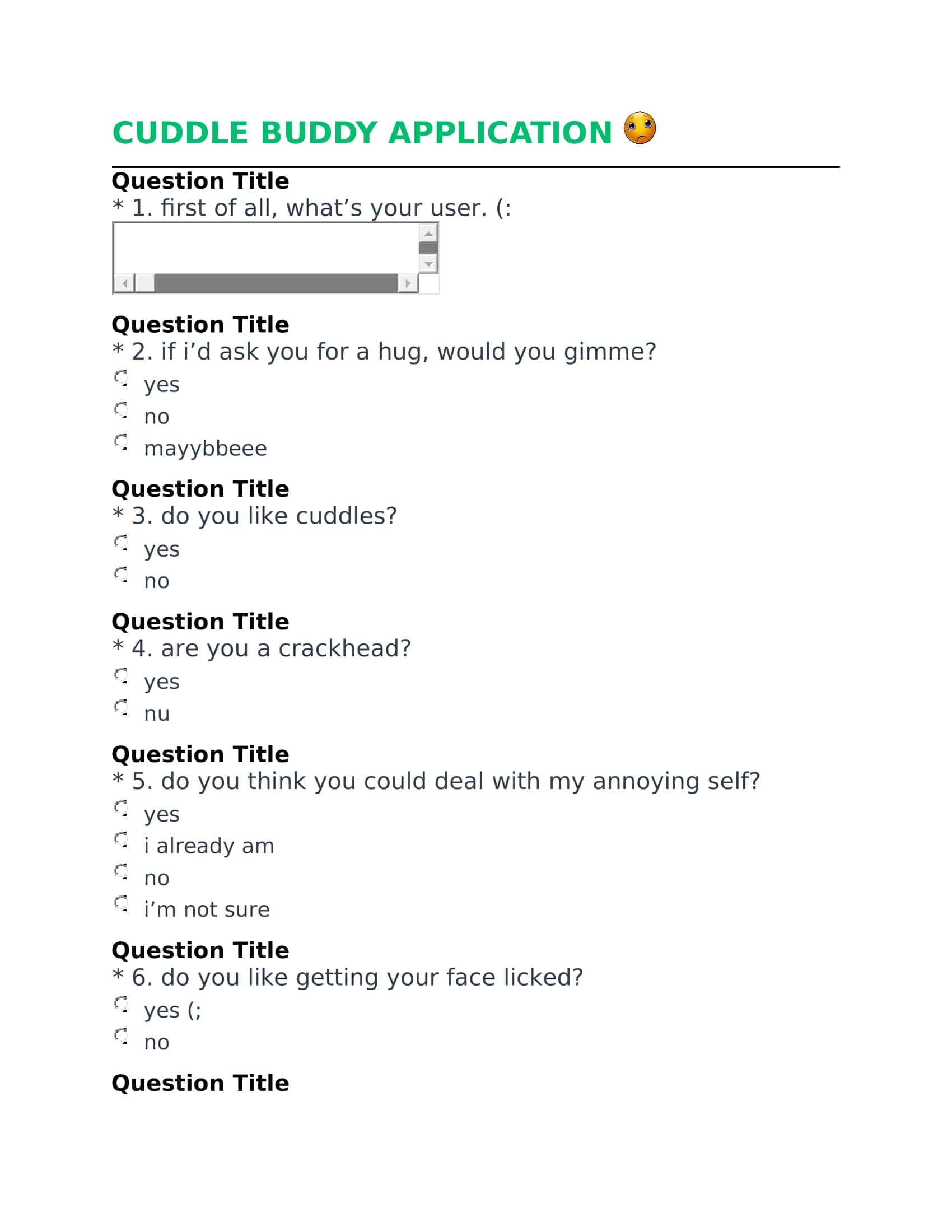 Cuddle Buddy Application Form Template Word Cuddle Buddy Application Form Template Word