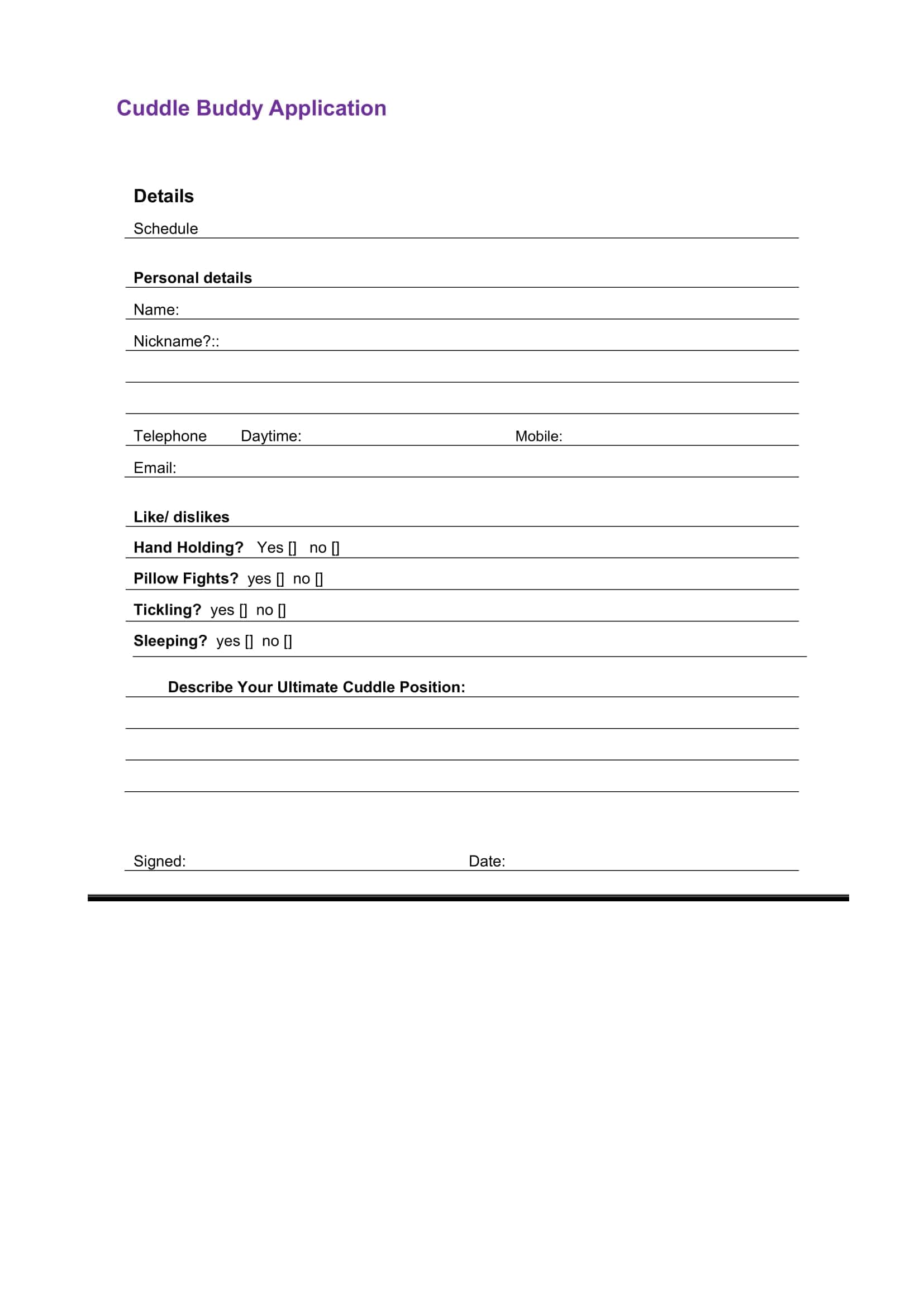 Doc Cuddle Buddy Application Form Doc Cuddle Buddy Application Form