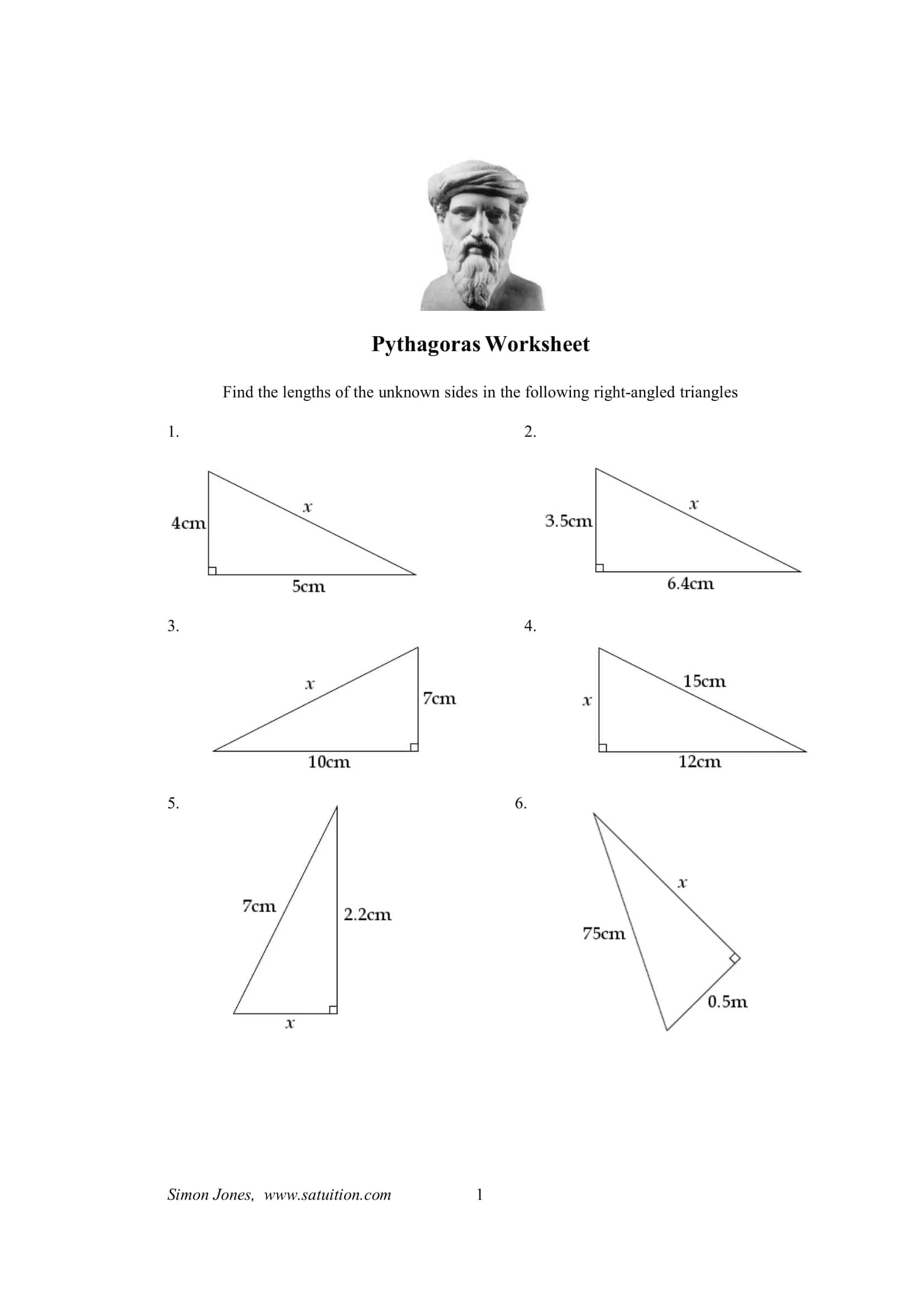 Doc Pythagorean Theorem Worksheets Doc Pythagorean Theorem Worksheets