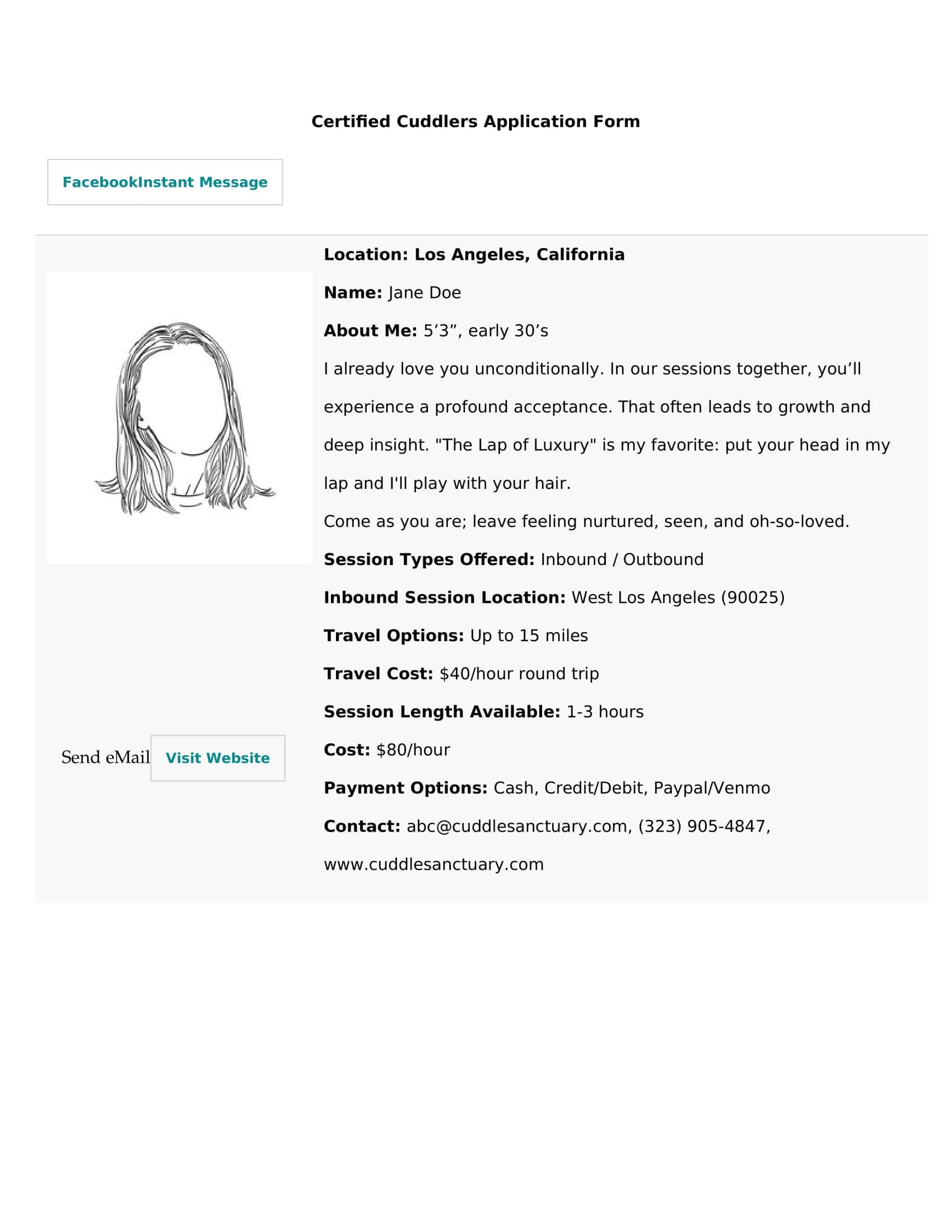 Doc Template Cuddle Buddy Application Form Doc Template Cuddle Buddy Application Form