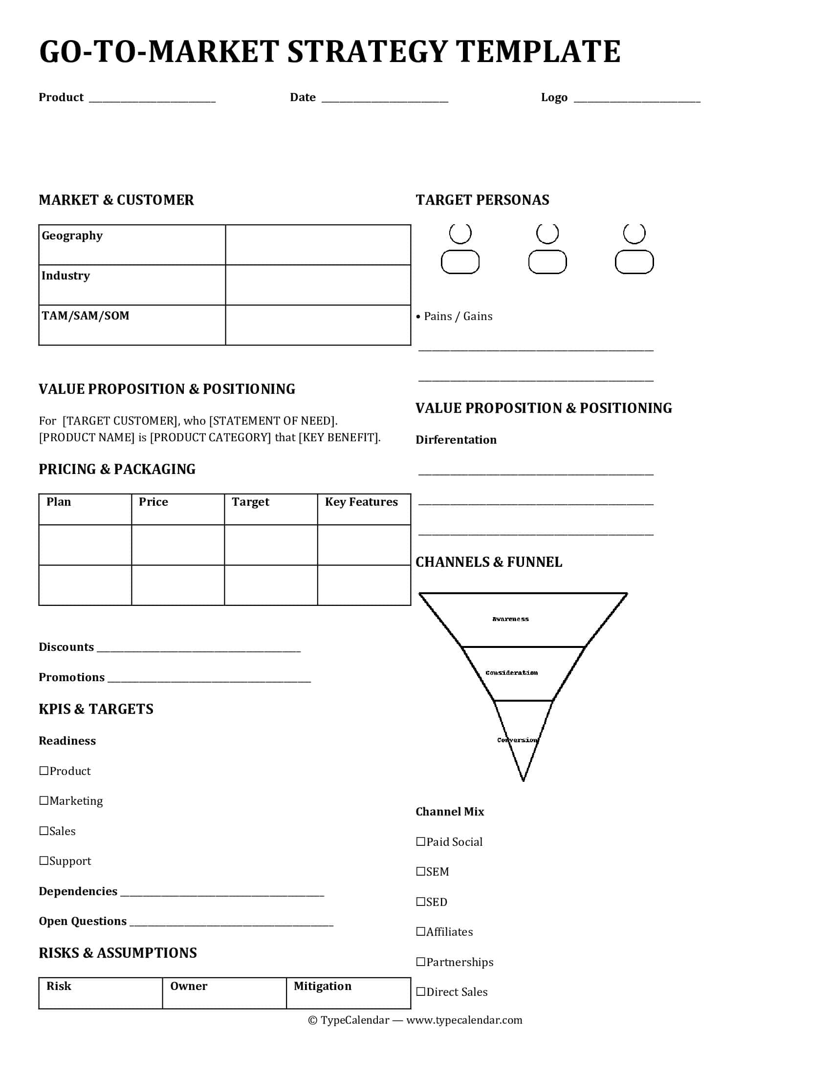 Editable Doc Go To Market Strategy Template Editable Doc Go To Market Strategy Template