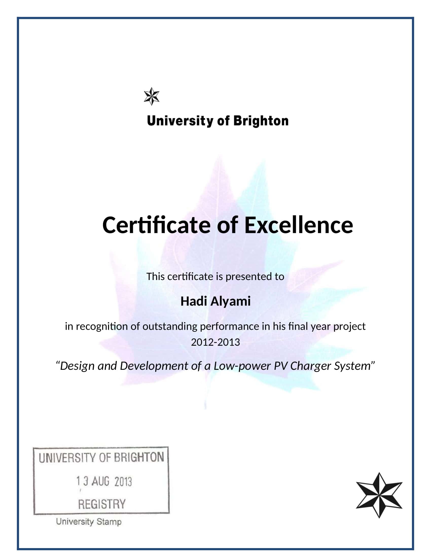 Excel Certificate Of Excellence Excel Certificate Of Excellence