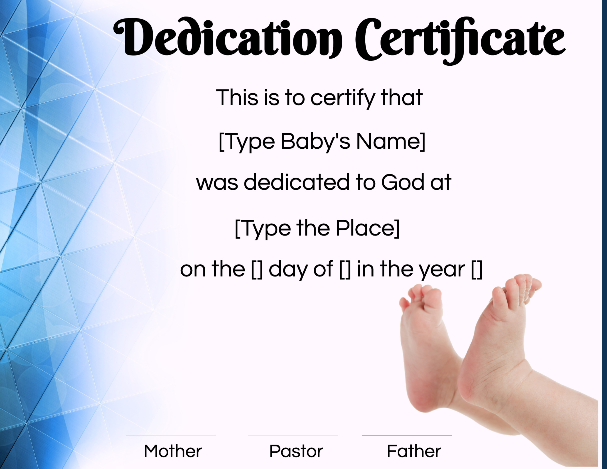 Fillable Doc Baby Dedication Certificate Fillable Doc Baby Dedication Certificate