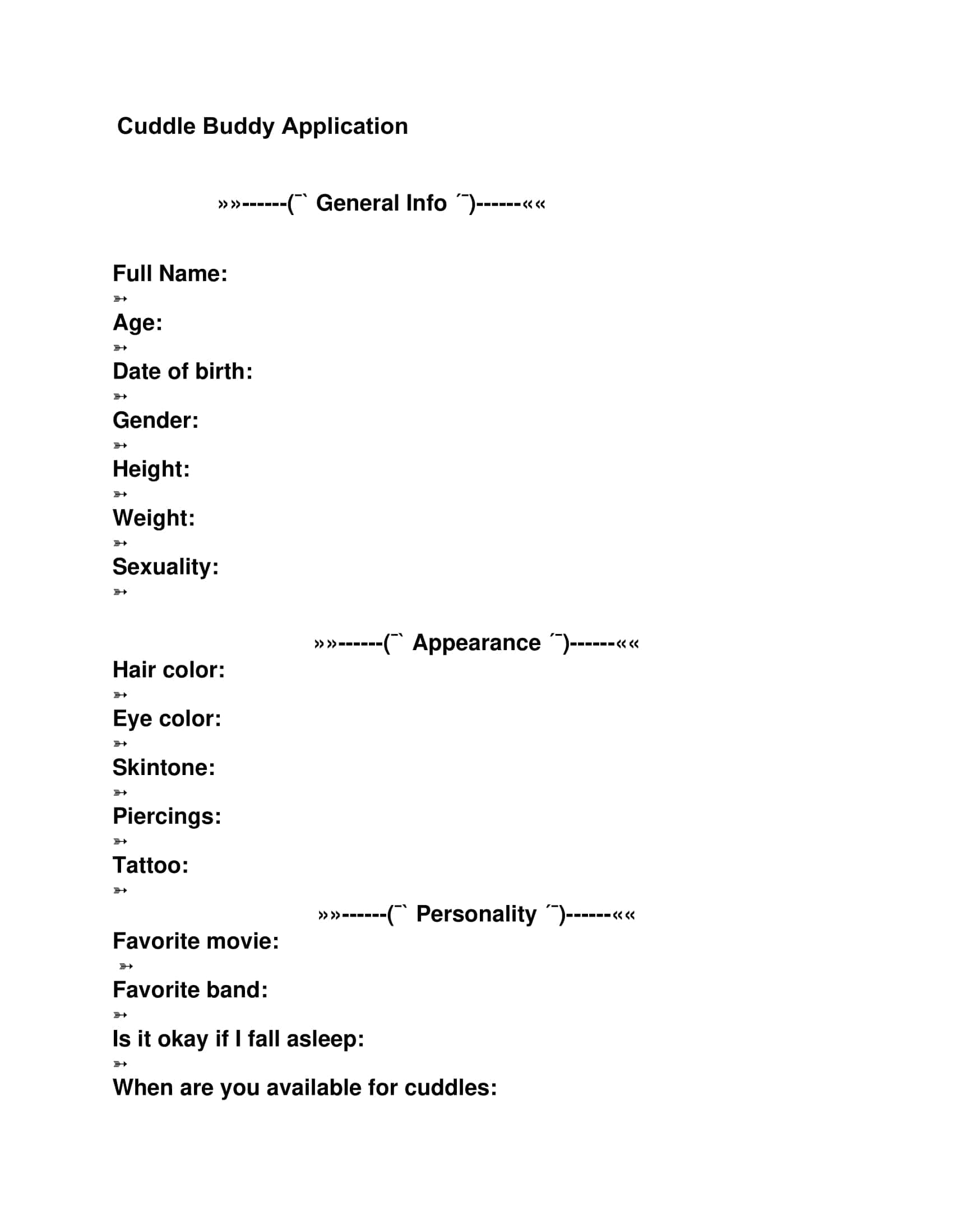 Fillable Pdf Cuddle Buddy Application Form Fillable Pdf Cuddle Buddy Application Form