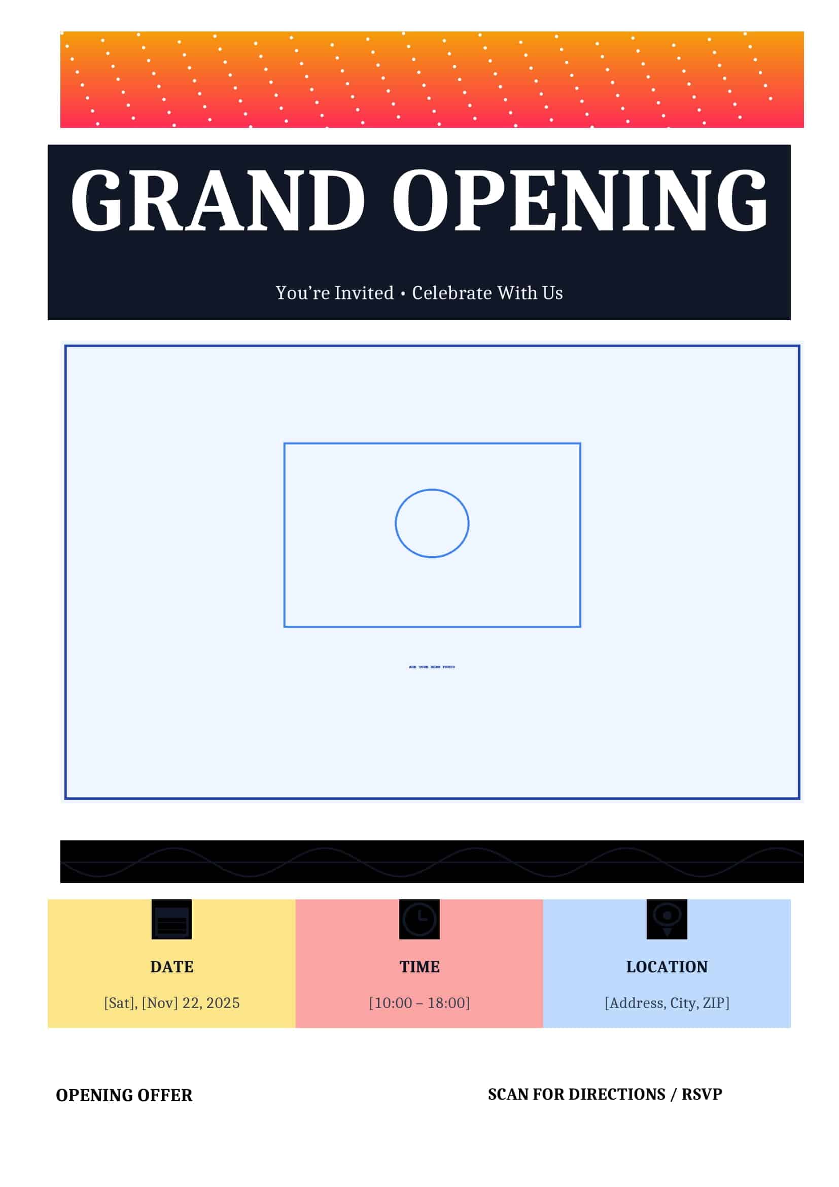 Free Editable Template Grand Opening Flyer Free Editable Template Grand Opening Flyer