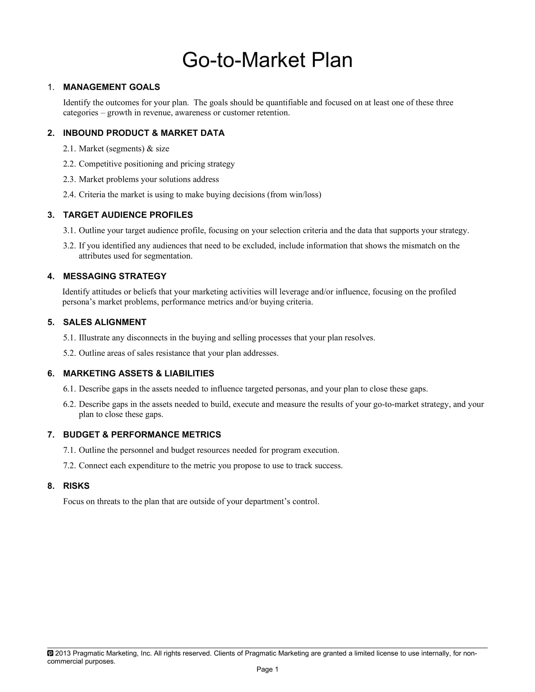 Free Excel Go To Market Strategy Template Free Excel Go To Market Strategy Template