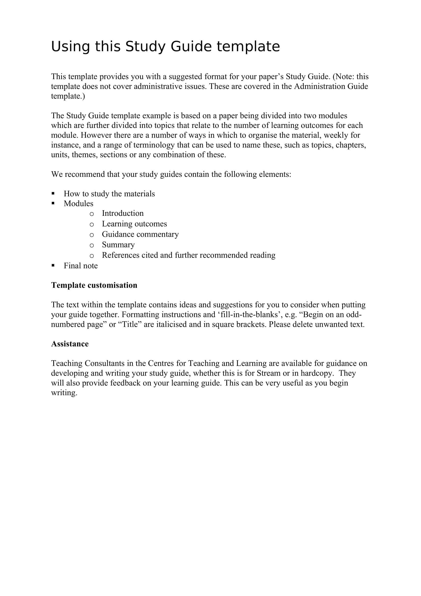 Free Fillable Pdf Study Guide Template Free Fillable Pdf Study Guide Template