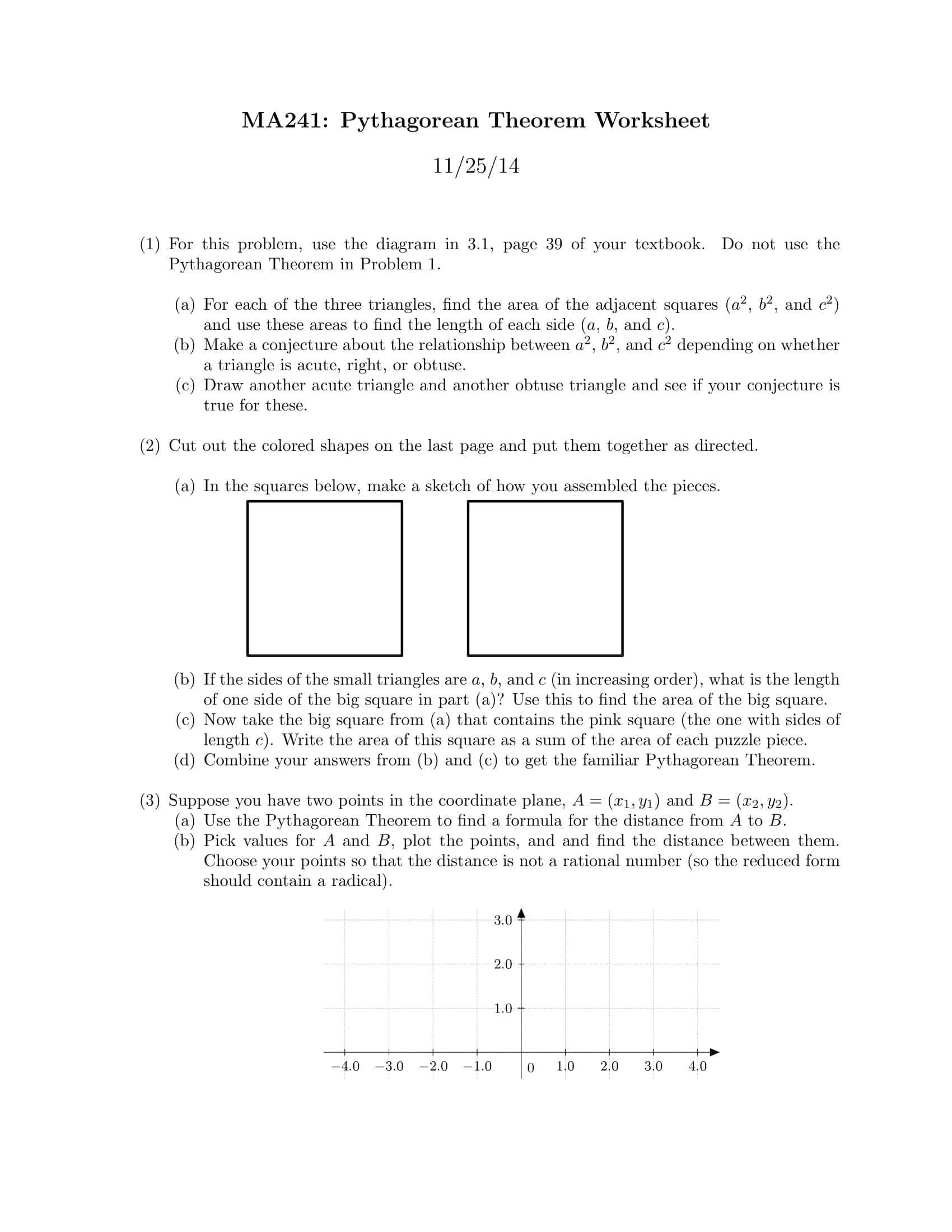 Free Pythagorean Theorem Worksheet Free Pythagorean Theorem Worksheet