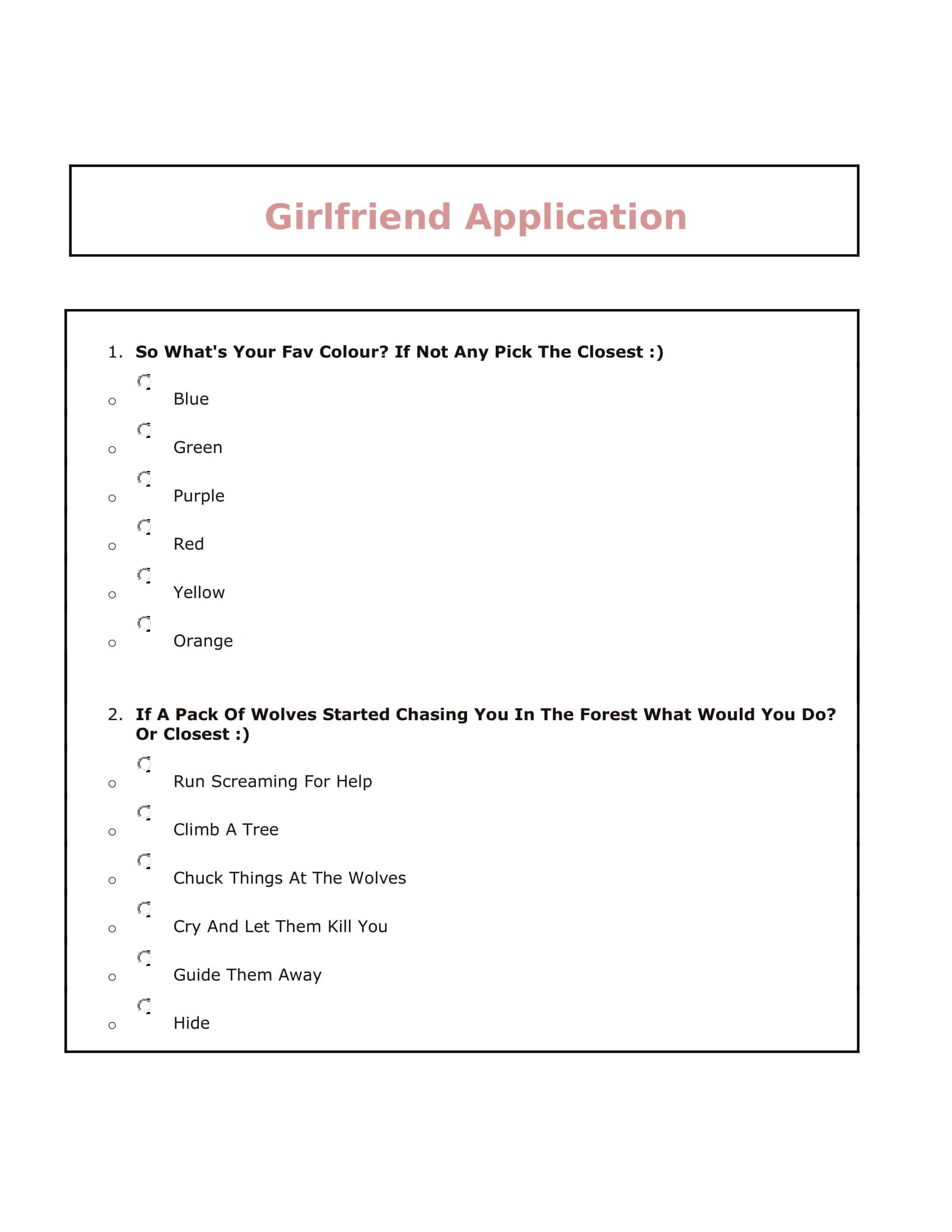 Girlfriend Application Form Template Pdf Girlfriend Application Form Template Pdf