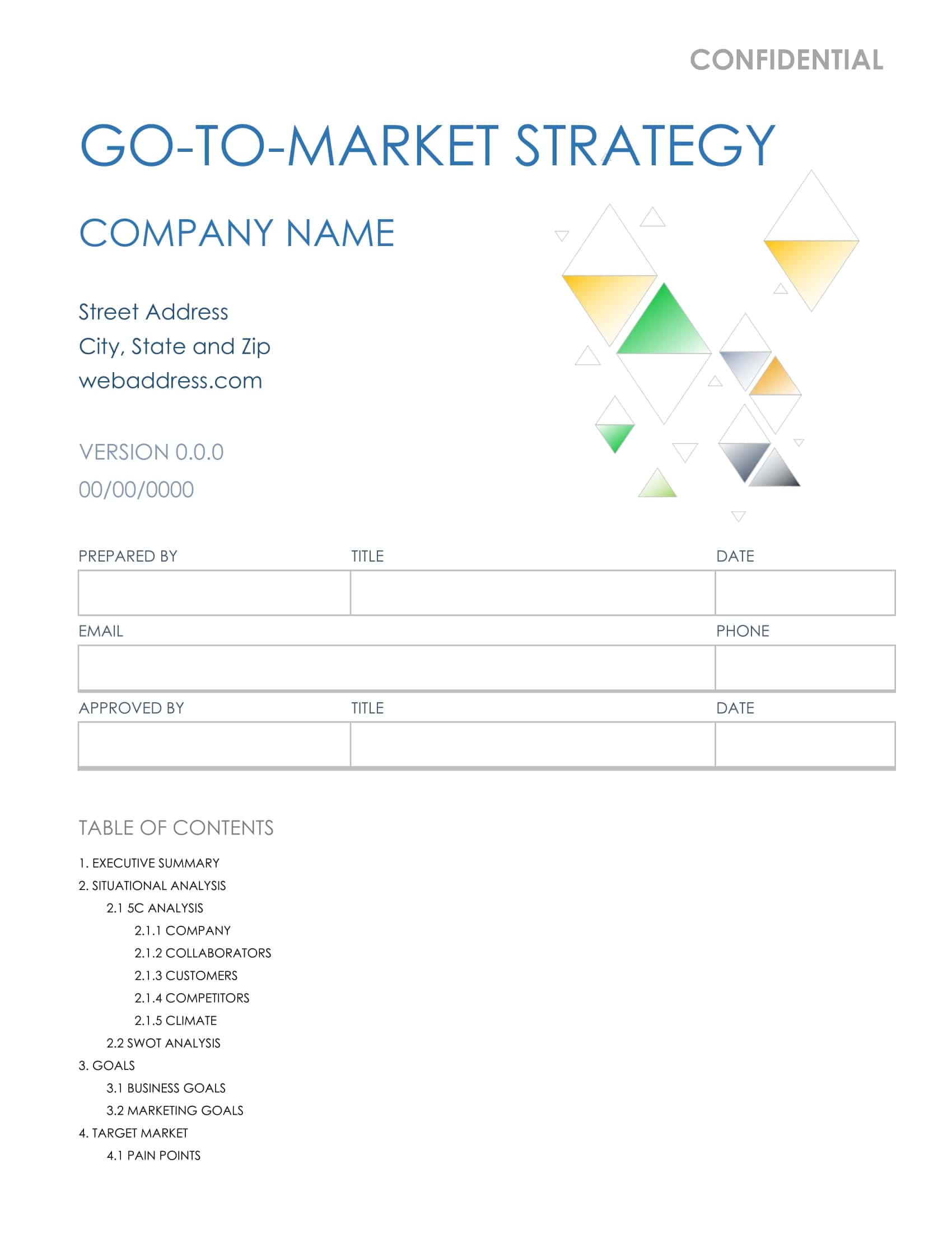 Go To Market Strategy Template Doc Download Go To Market Strategy Template Doc Download