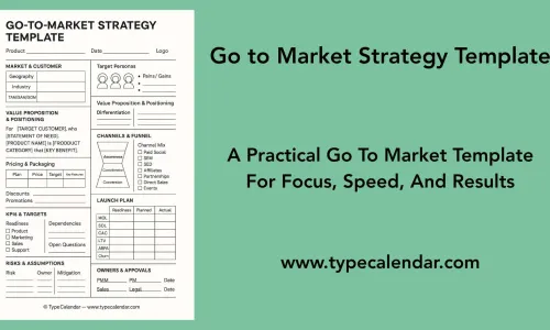 Free Printable Go to Market Strategy Templates