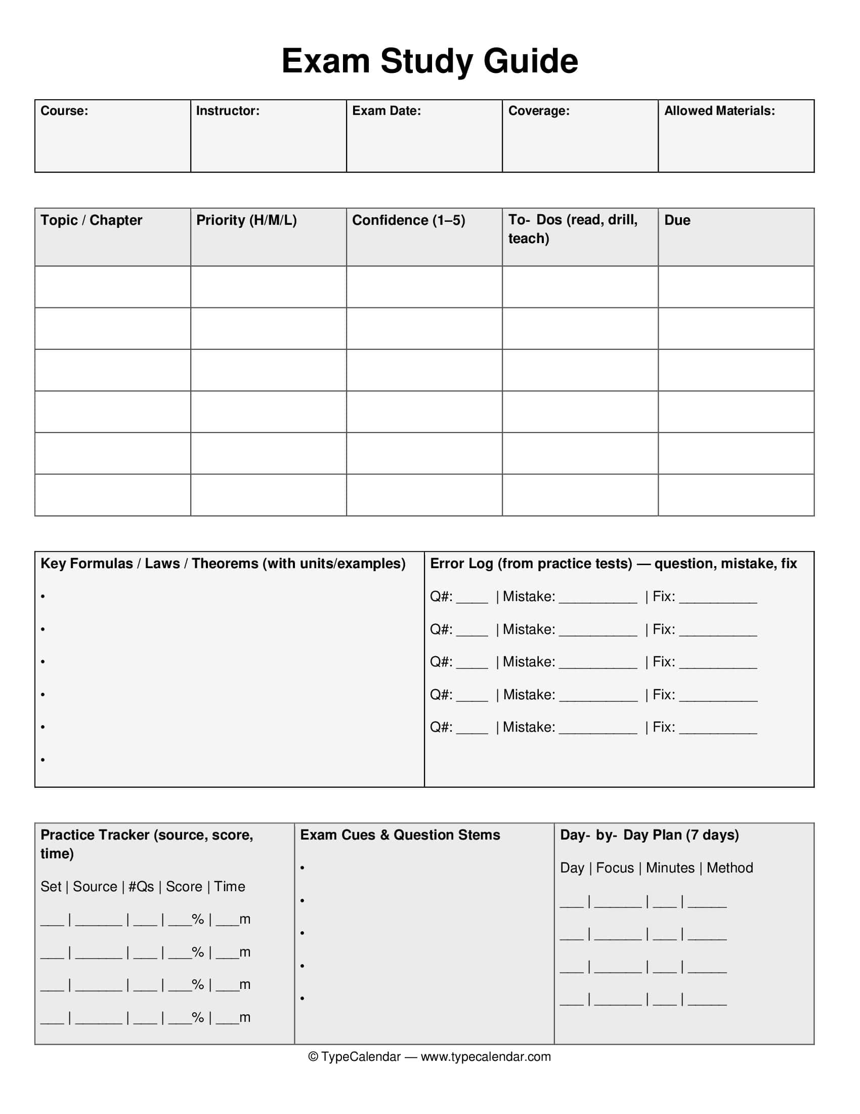 Google Docs Study Guide Template Google Docs Study Guide Template
