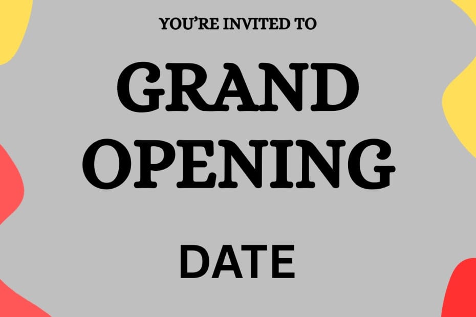 Grand Opening Flyer