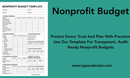 Free Printable Nonprofit Budget Templates