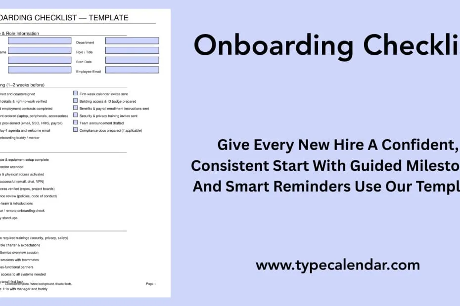Onboarding Checklist
