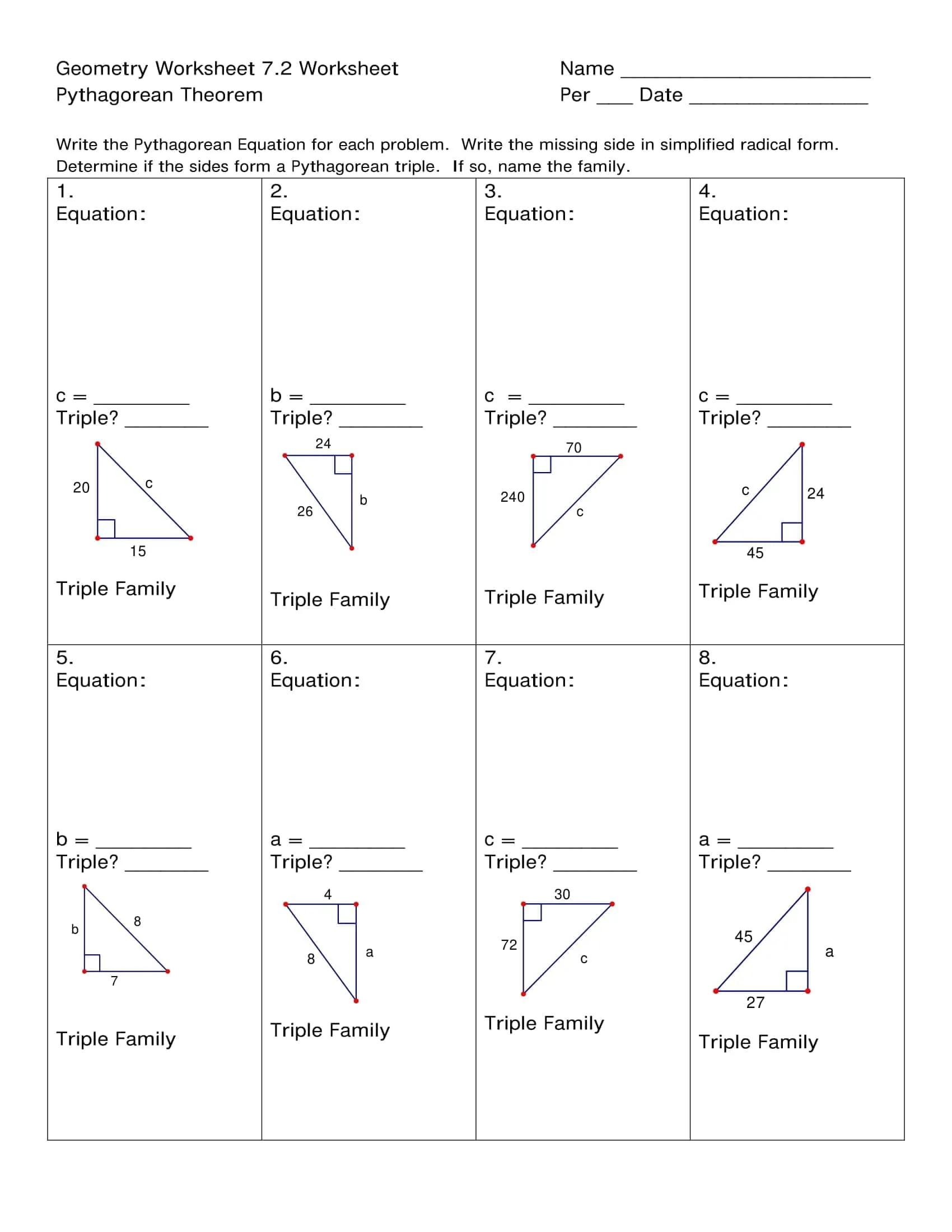 Pdf Pythagorean Theorem Worksheets Pdf Pythagorean Theorem Worksheets