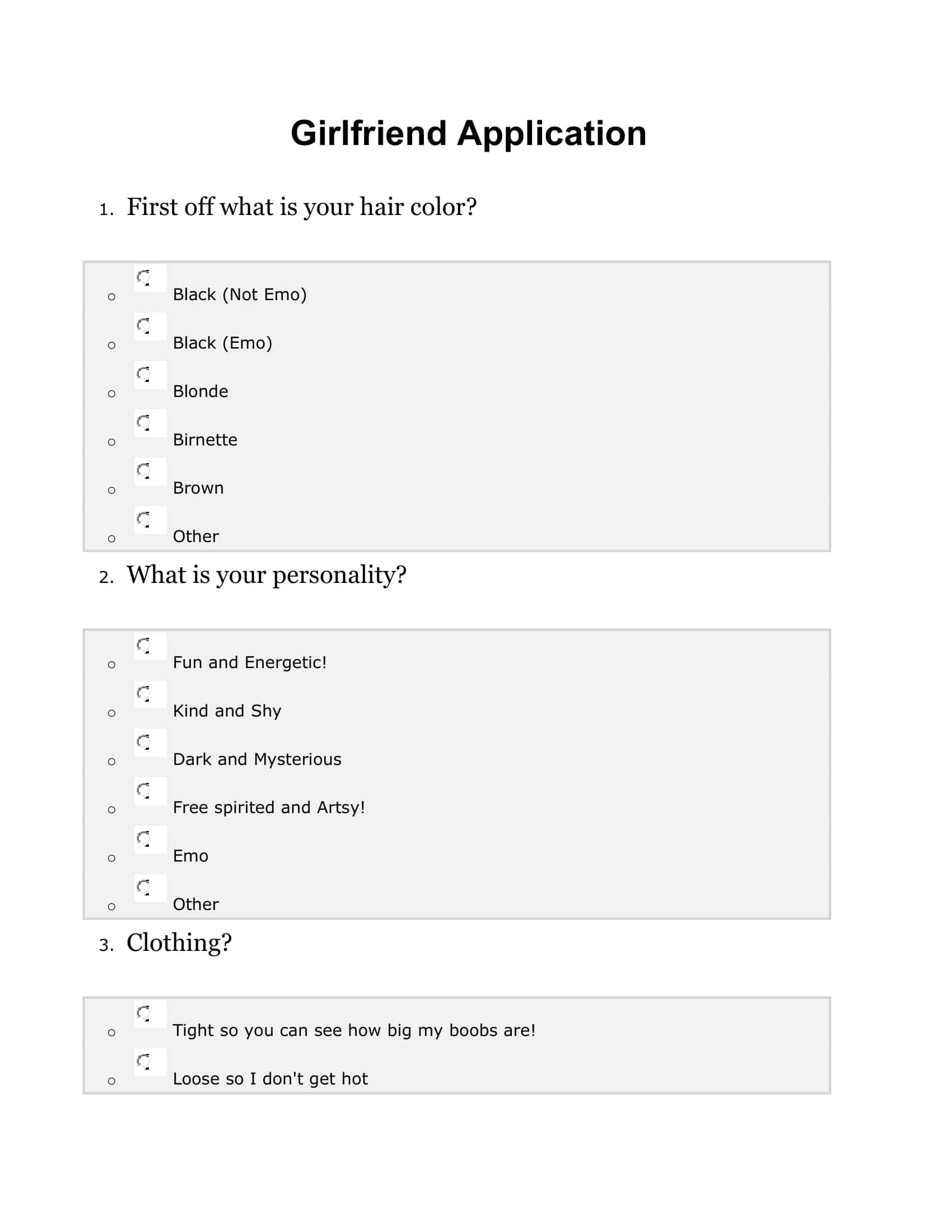 Pdf Template Girlfriend Application Form Pdf Template Girlfriend Application Form