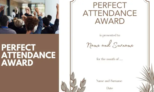 Free Printable Perfect Attendance Award Templates