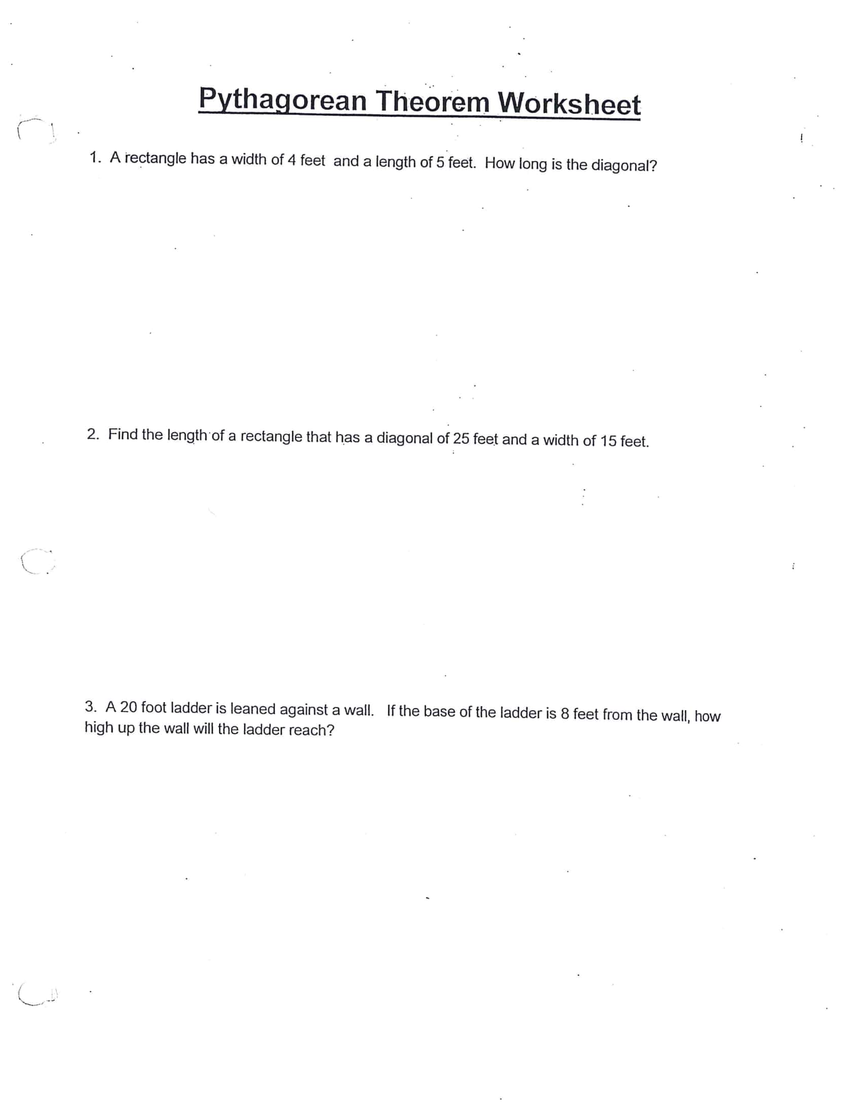 Pythagorean Theorem Worksheet Download Pythagorean Theorem Worksheet Download