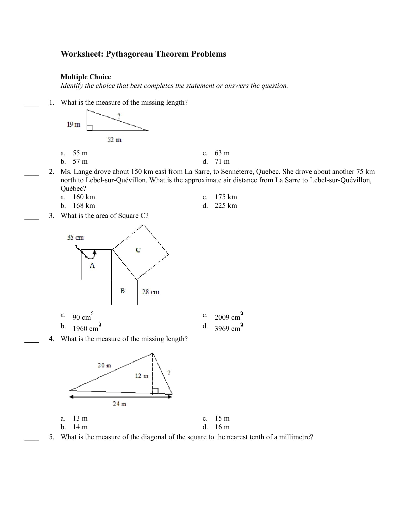 Pythagorean Theorem Worksheet Free Pythagorean Theorem Worksheet Free