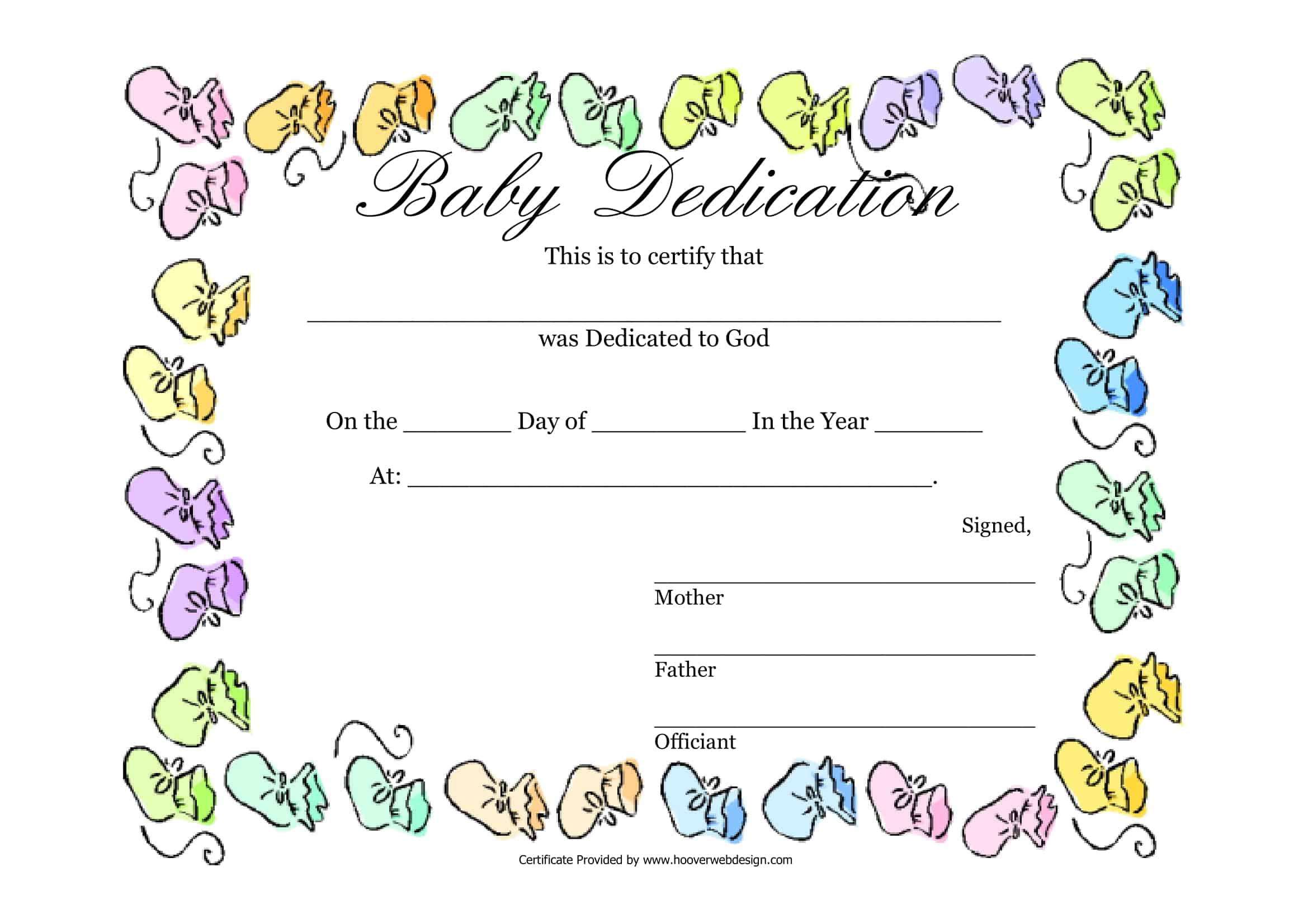 Sample Baby Dedication Certificate Sample Baby Dedication Certificate