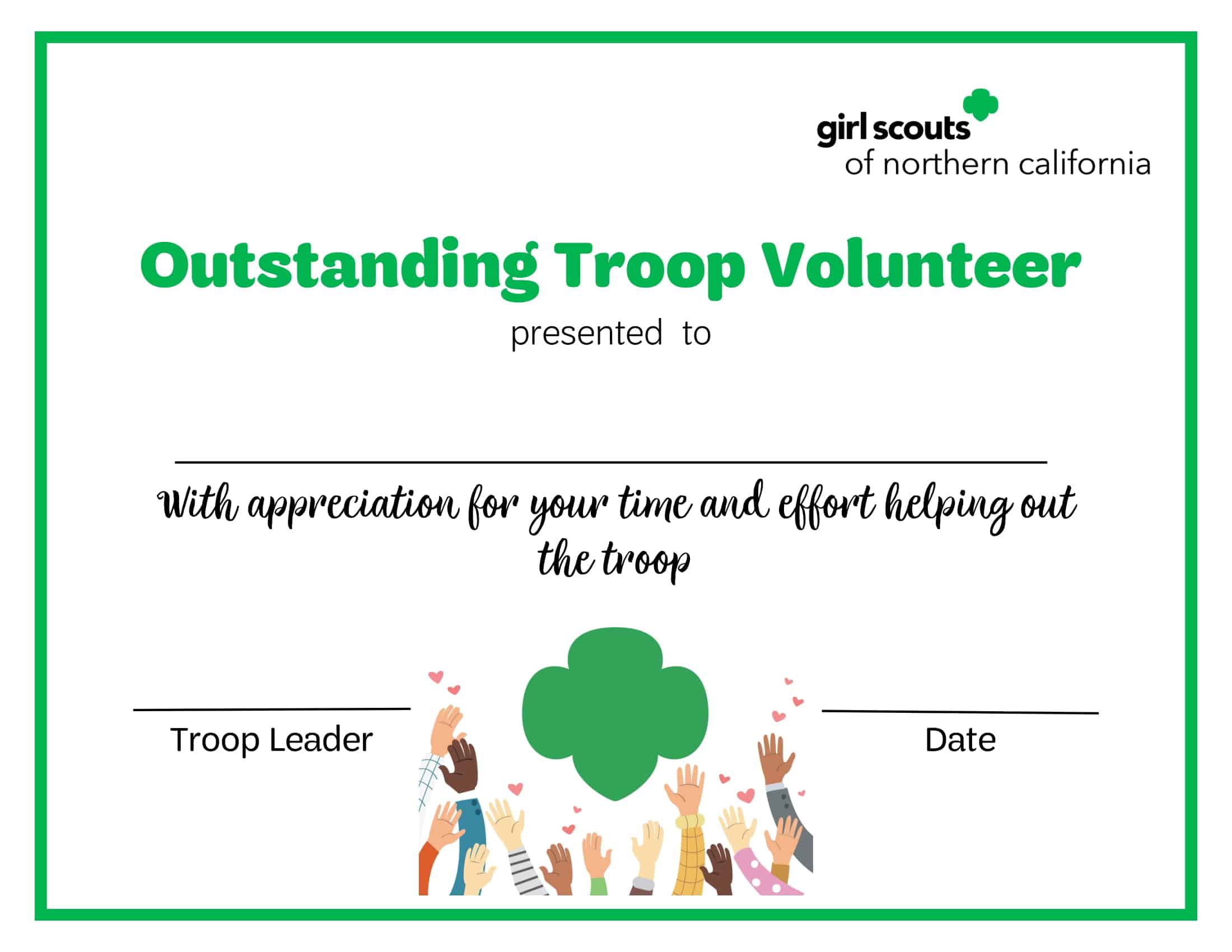 Simple Volunteer Certificate Simple Volunteer Certificate