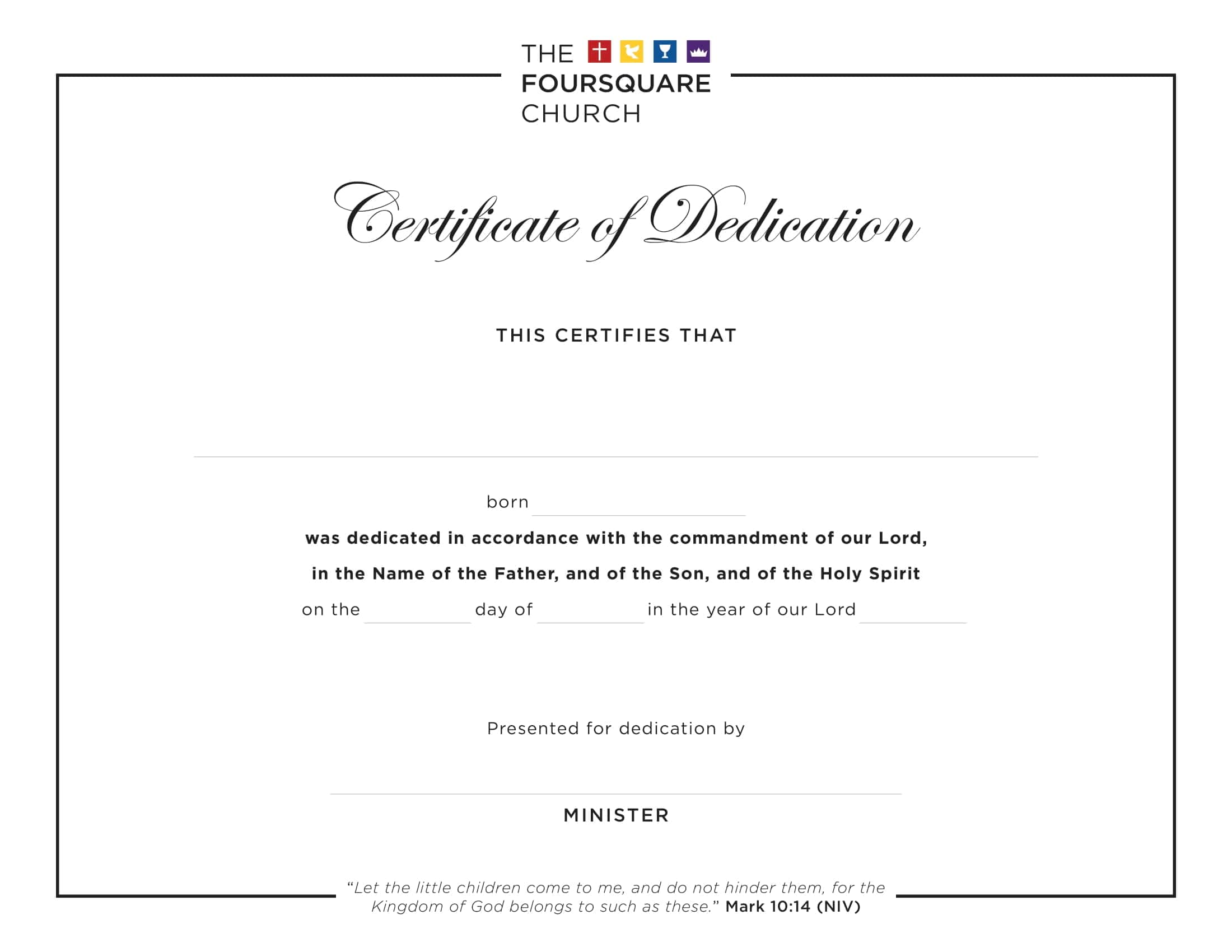 Simple Word Baby Dedication Certificate Simple Word Baby Dedication Certificate