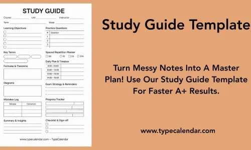 38 Free Printable Study Guide Templates