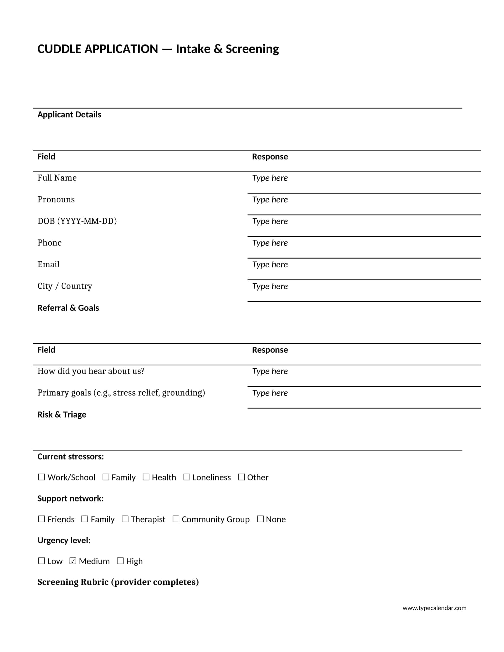 Template Cuddle Buddy Application Form Template Cuddle Buddy Application Form