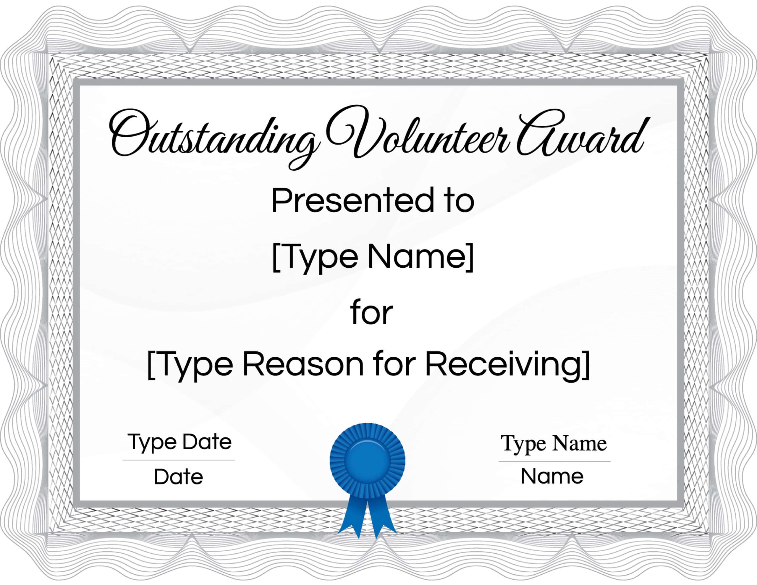 Template Volunteer Certificate Template Volunteer Certificate