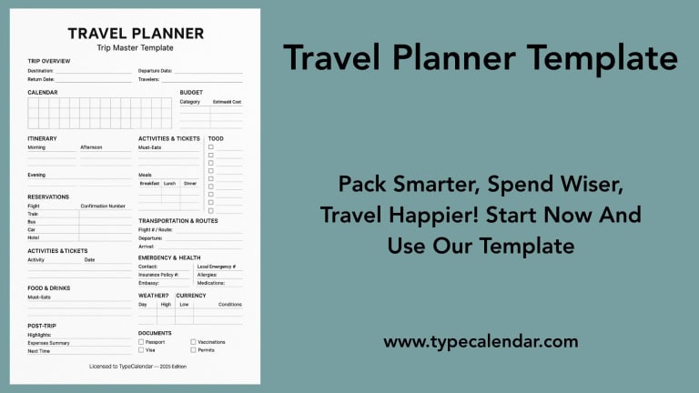 45 Free Printable Travel Planner Templates [Excel, Word]