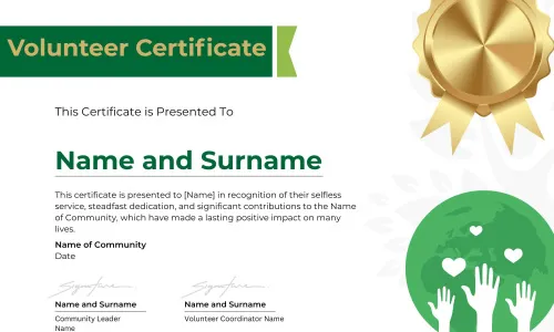 31 Free Printable Volunteer Certificate Templates